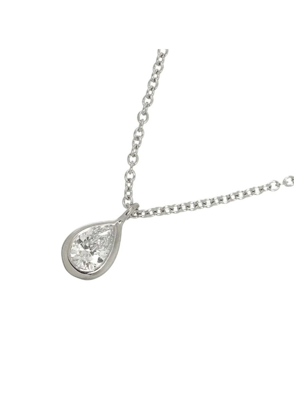 Tiffany & Co by the Yard Pear Shape Diamond Necklace Platinum